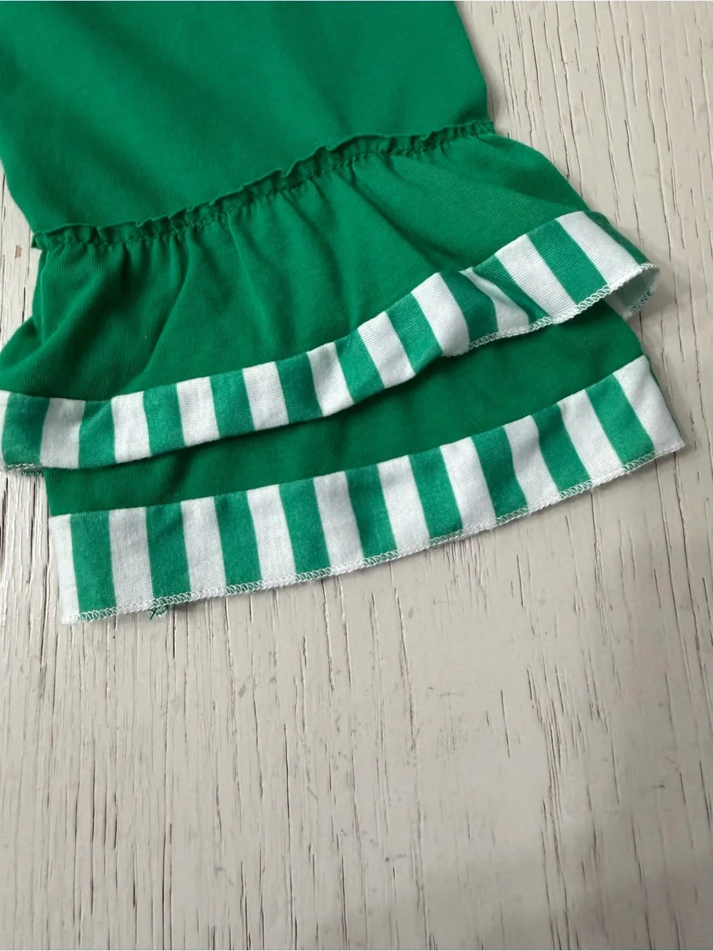 Green White Striped Duck Appliqué Two Piece Thanksgiving Fall Boutique Set 5 Yrs